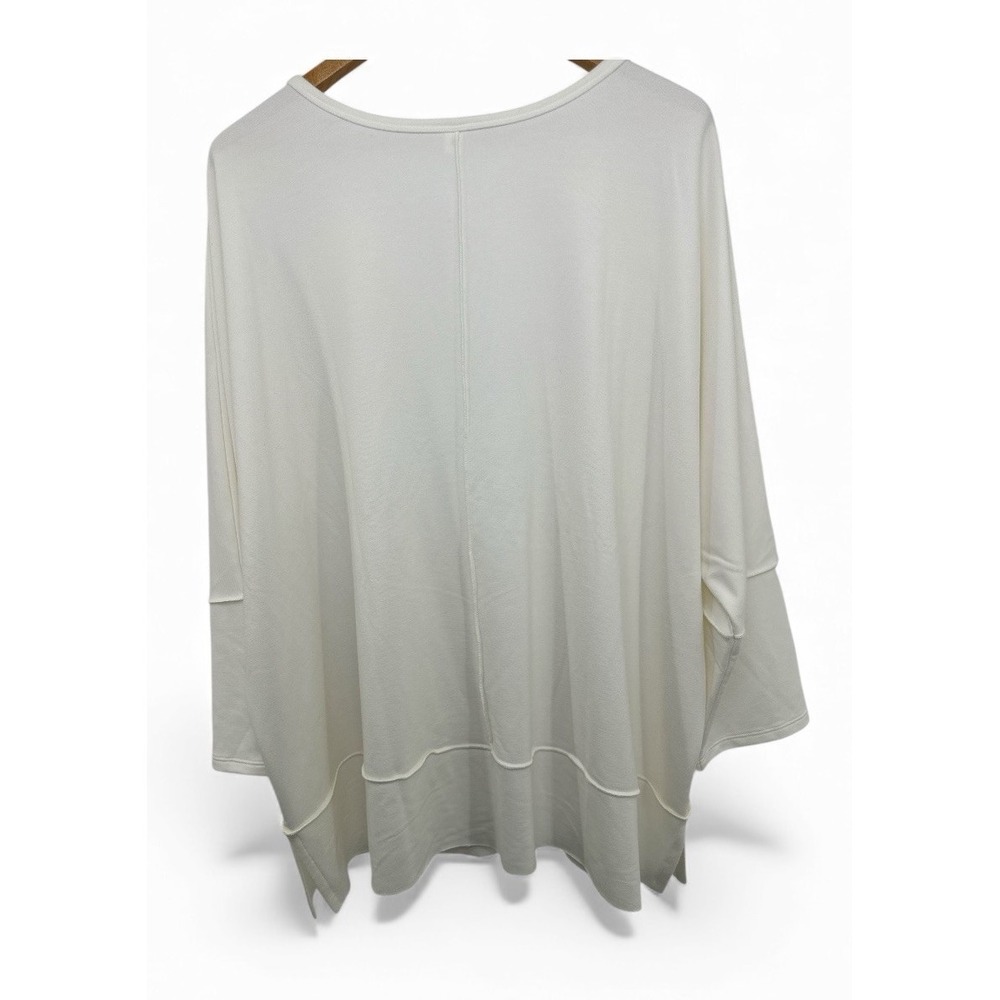 SPANX New 3XL Perfect Length Top Dolman 3/4 Sleeve Sweatshirt in Powder White - Picture 2 of 7